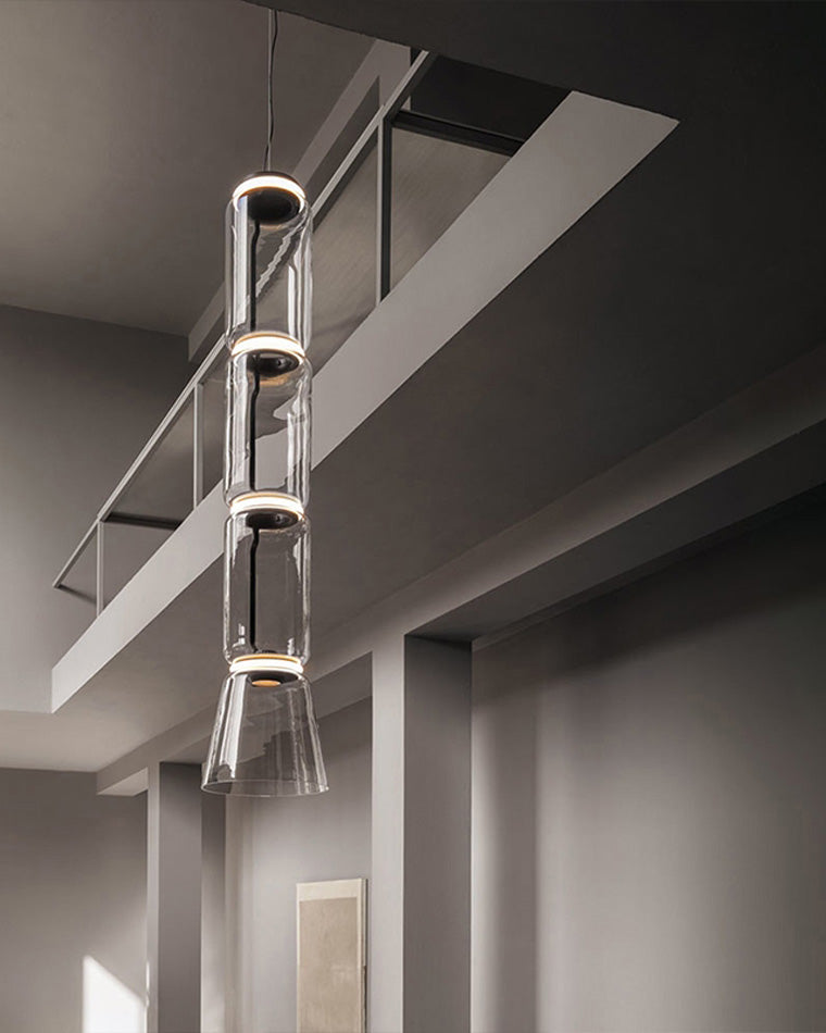 WOW Glass Column Torchiere Floor Lamp-wow7018