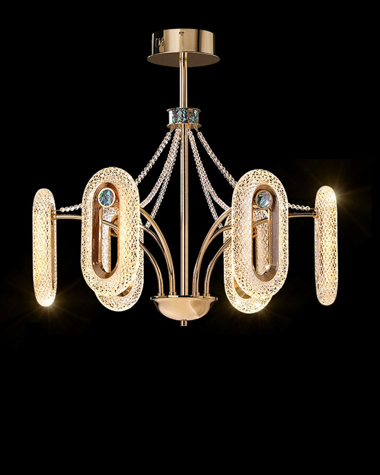 WOW Rose Gold Long Oval Chandelier-wow2402