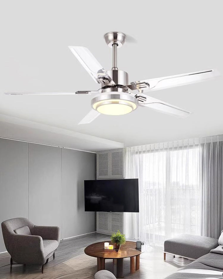 WOW Slimline Stainless Steel Ceiling Fan Lamp-wow5112