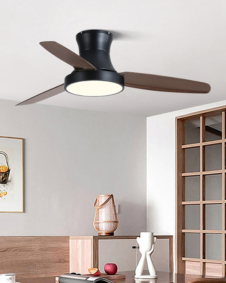 WOW Black Low Profile Ceiling Fan Lamp-wow5053