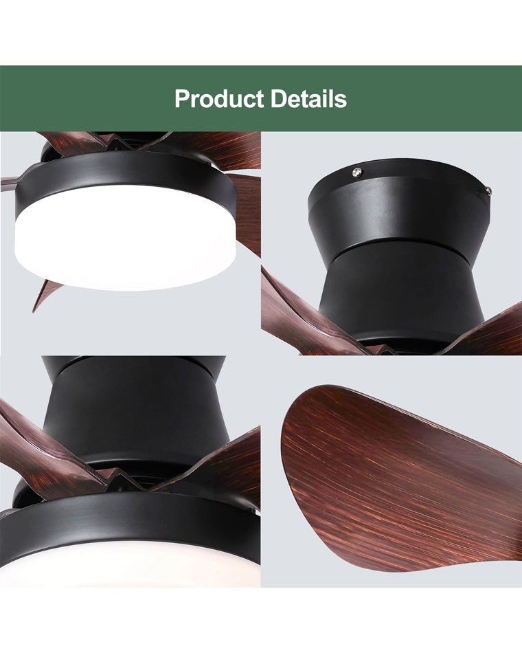 WOW Modern Farmhouse Small Ceiling Fan Lamp-wow5046
