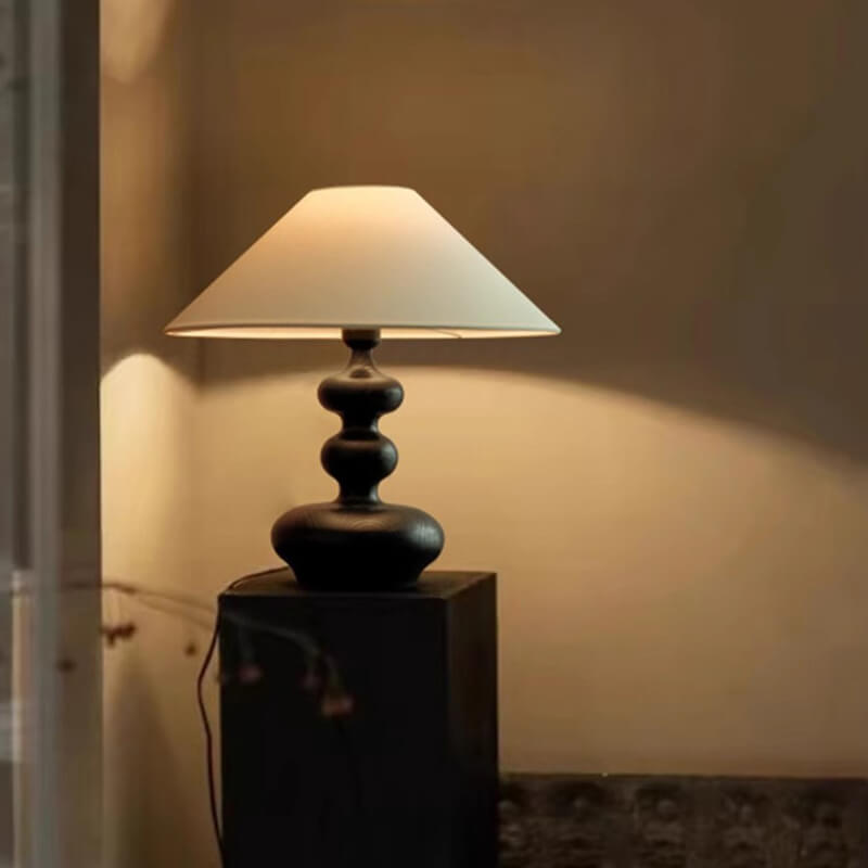Retro Solid Wood Table Lamp