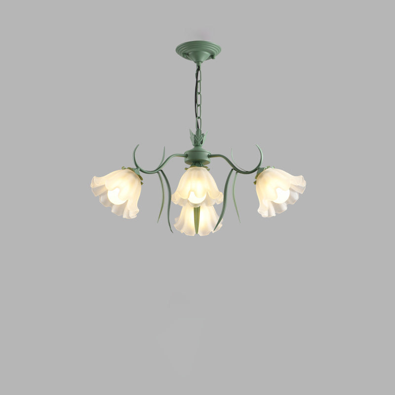 WOW Tole Flower Glass Chandelier-wow2307