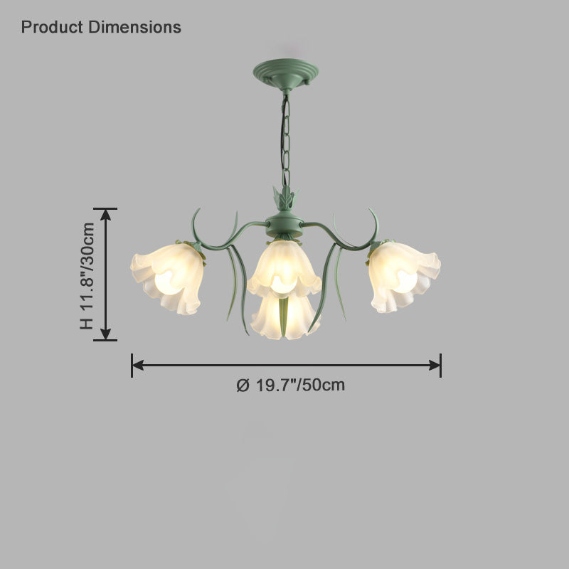 WOW Tole Flower Glass Chandelier-wow2307
