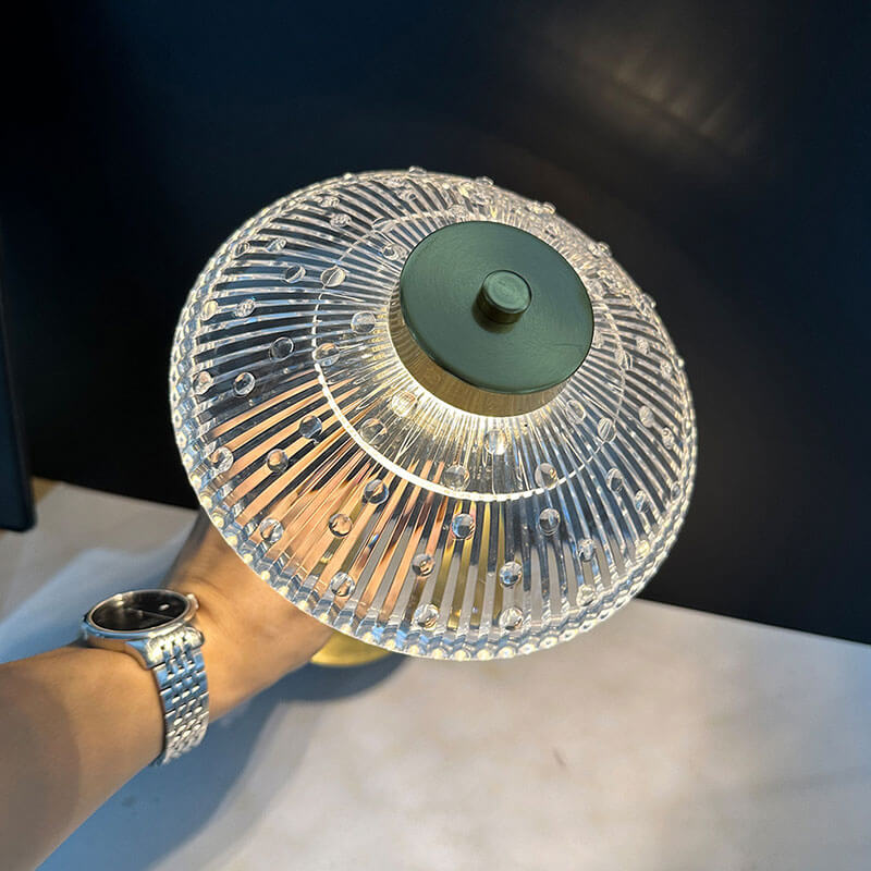 LED Rechargeable Crystal Water Drop Table Lamp