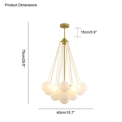 WOW Cluster Frosted Glass Bubbles Chandelier-WOW2068