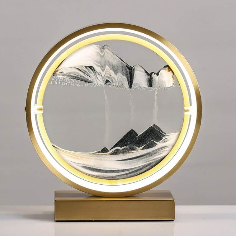 Creative 360° Rotating Quicksand Painting Table Lamp