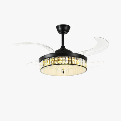 WOW Crystal Retractable Ceiling Fan Chandelier-wow5036