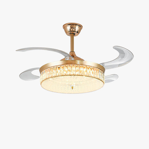 WOW Crystal Retractable Ceiling Fan Chandelier-wow5036