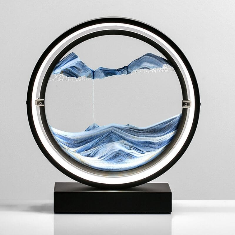 Creative 360° Rotating Quicksand Painting Table Lamp