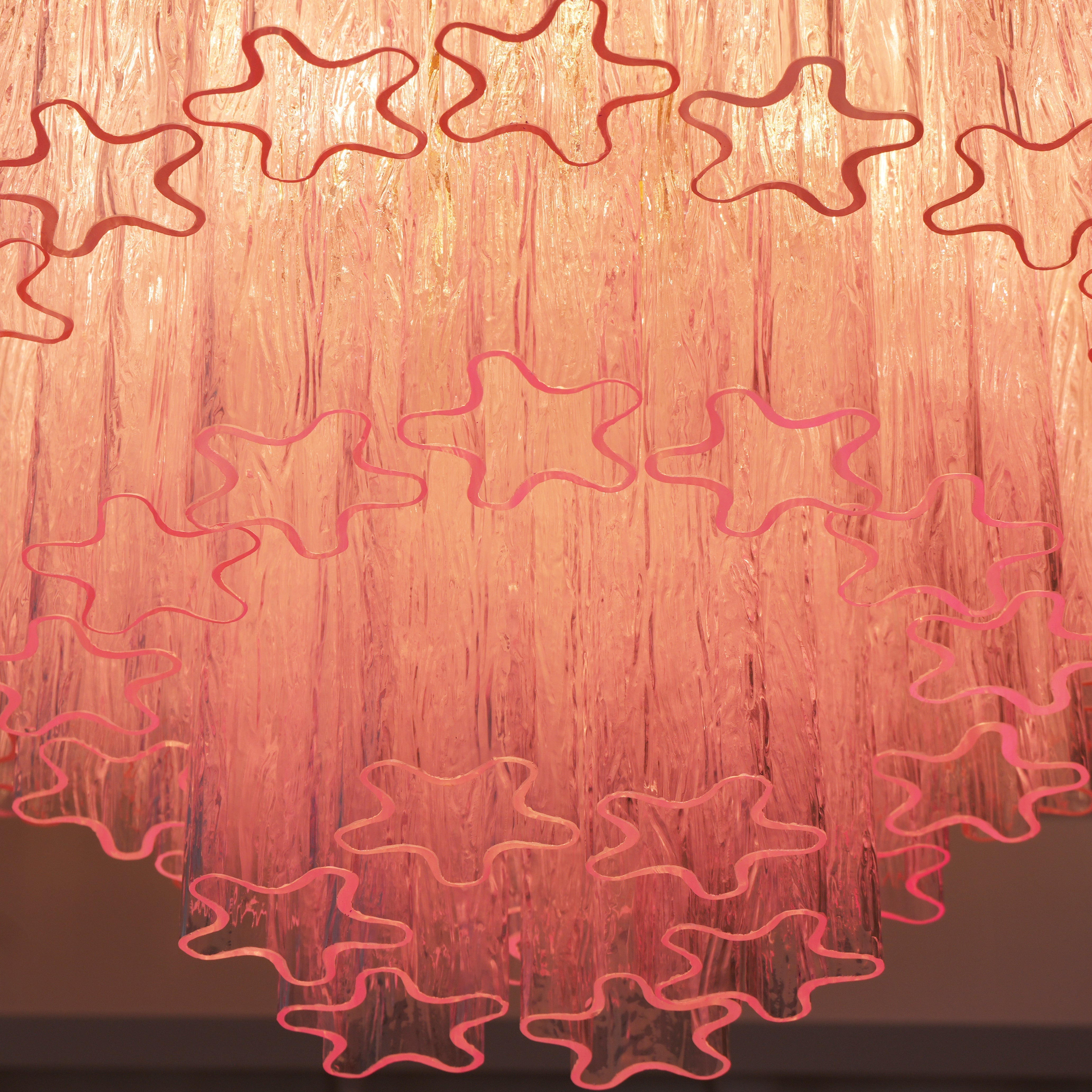 WOW Murano Pink Glass Ceiling Light