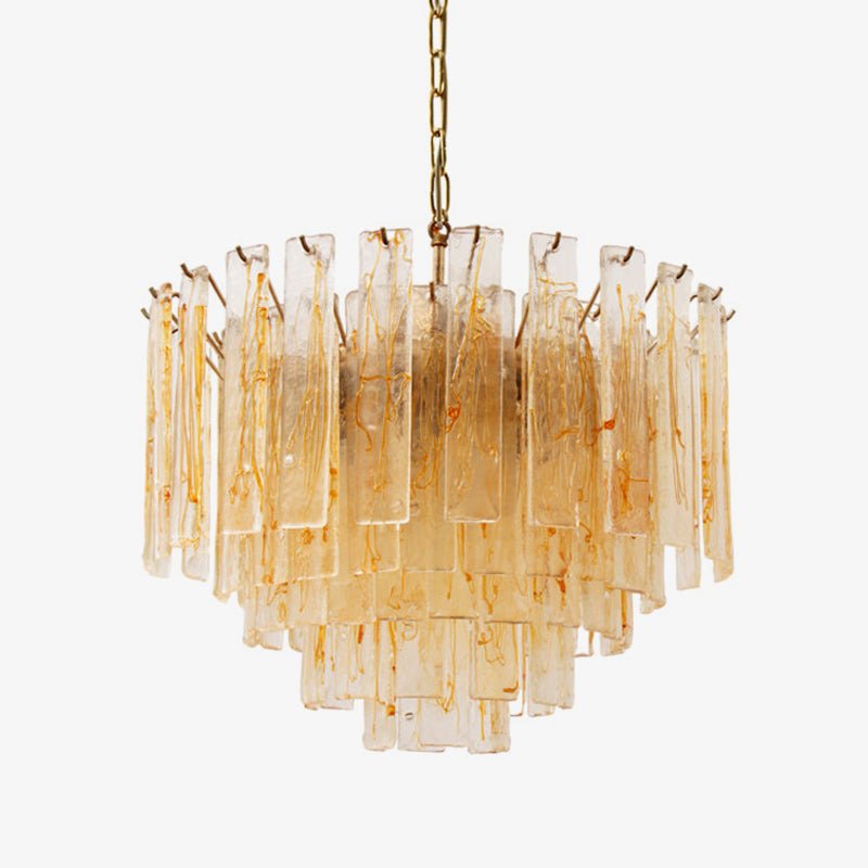 WOW Golden Amber Murano Glass Gorgeous Chandelier-WOW5242