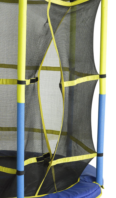 Upper Bounce 55′′ Kids Trampoline with Safety Enclosure – No-Spring Bungee System, Easy Assembly