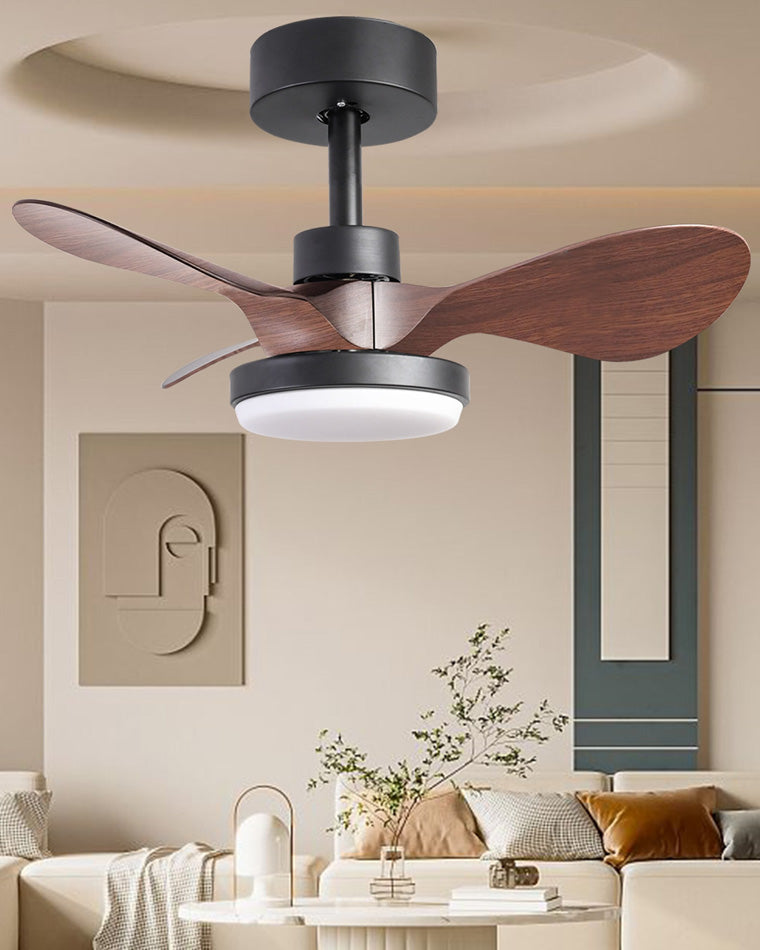 WOW 3 Small Black Blade Ceiling Fan Lamp-wow5050