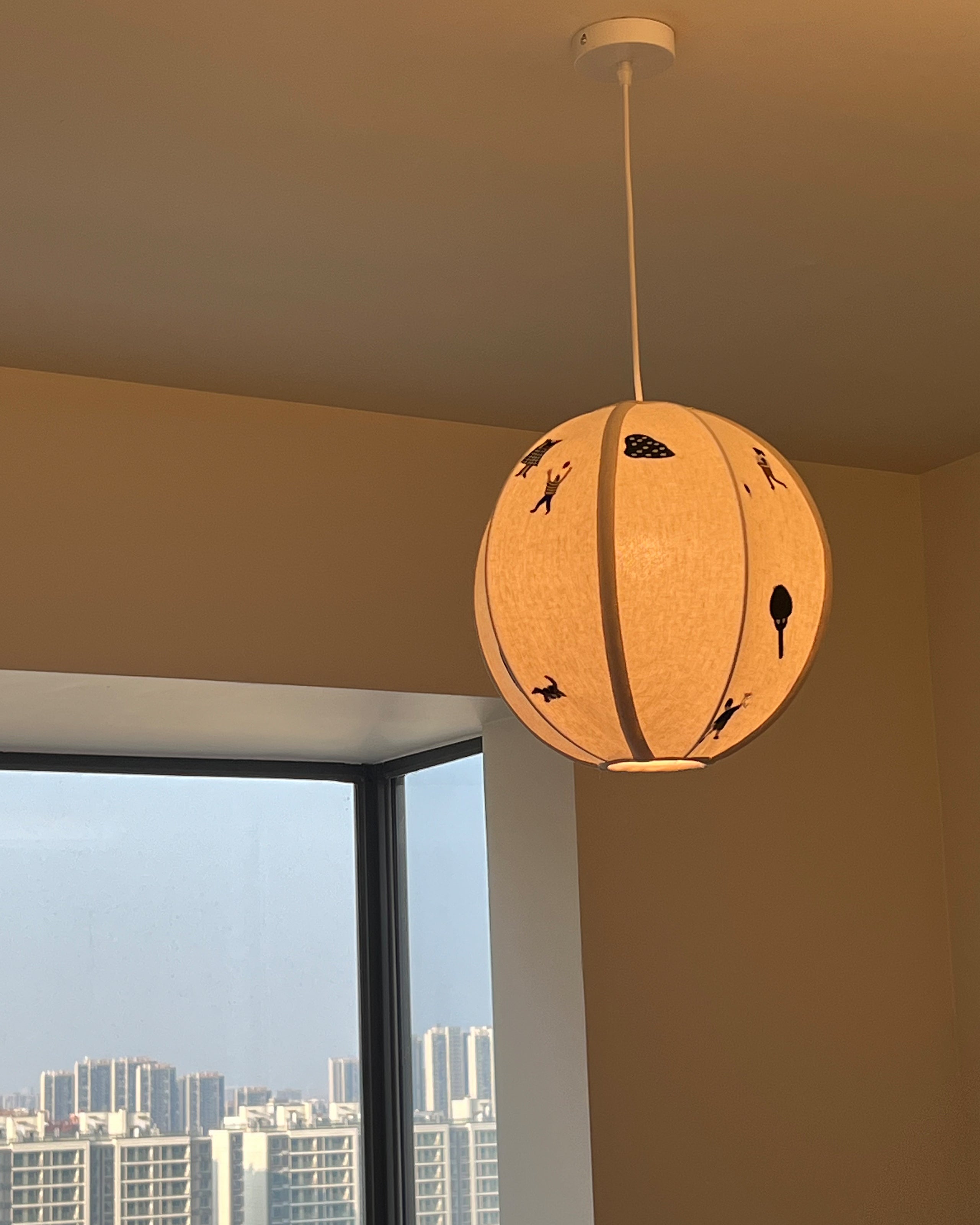 WOW Fabric Globe Pendant Light-wow2945