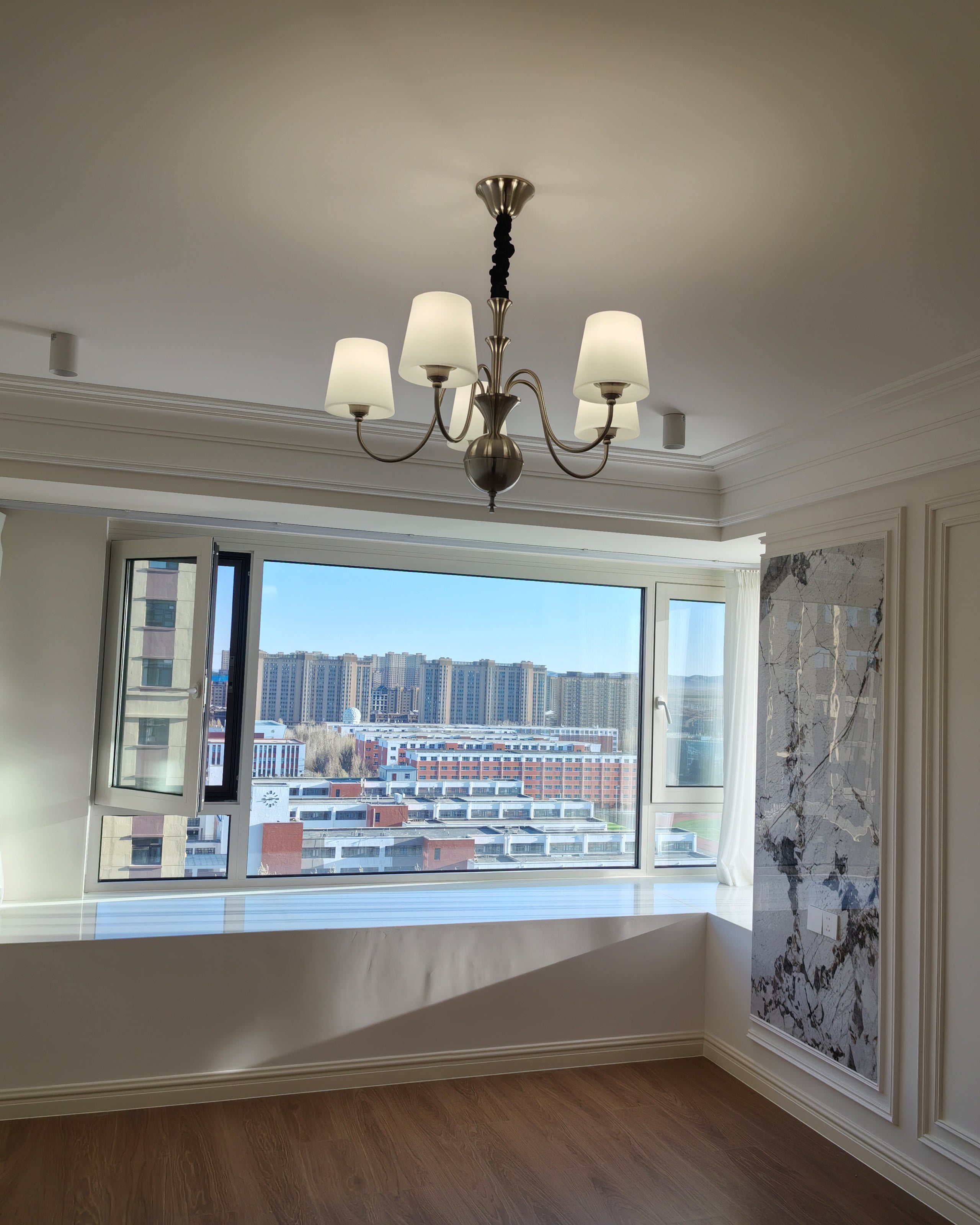WOW Glass Shaded Arm Chandelier-wow2946