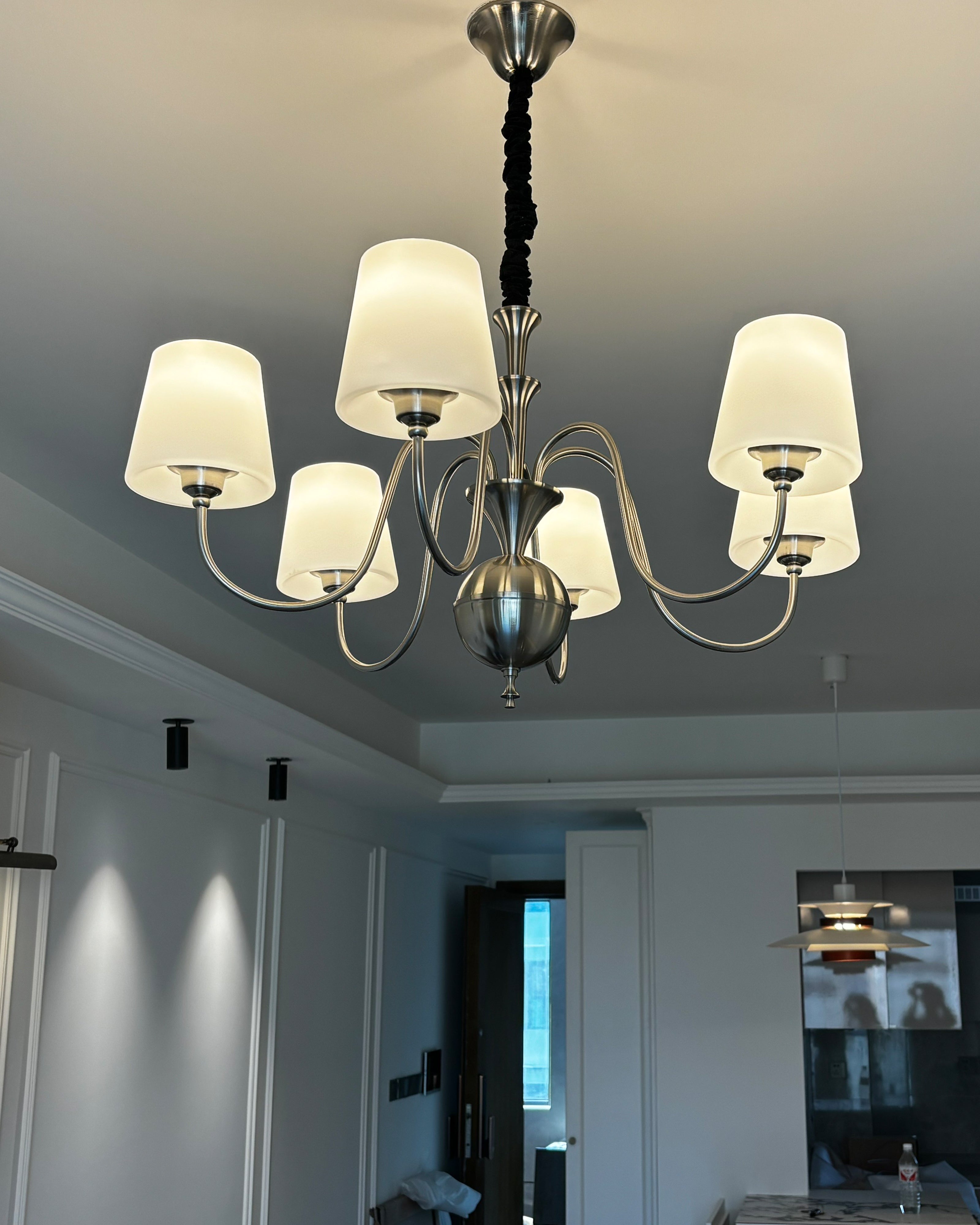 WOW Glass Shaded Arm Chandelier-wow2946