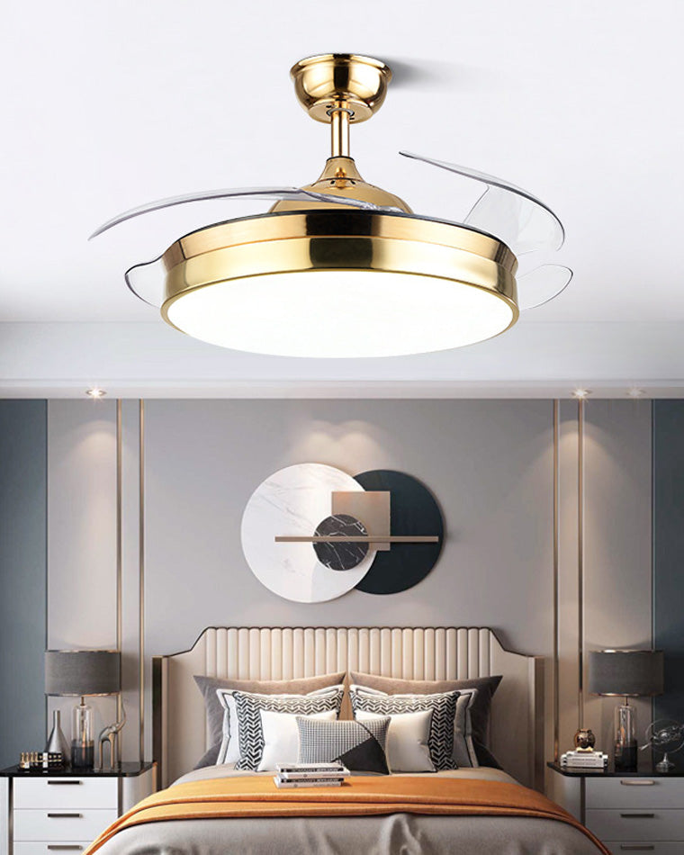 WOW Black Retractable Ceiling Fan Lamp-wow5059