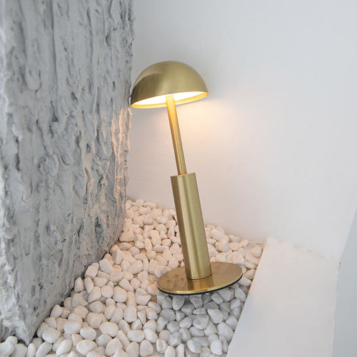 LED Rechargeable Metal Half Round Table Lamp