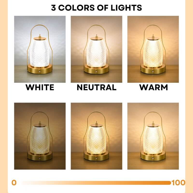 LED Portable Metal Table Lamp