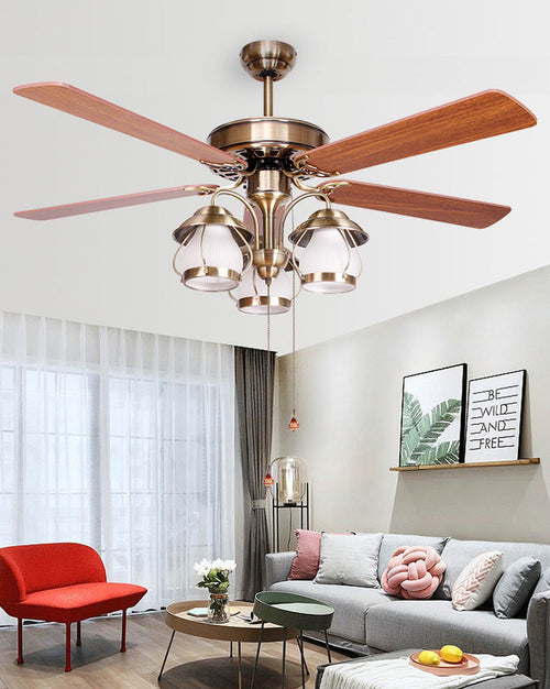 WOW 52in Vintage Ceiling Fan Chandelier-wow5031
