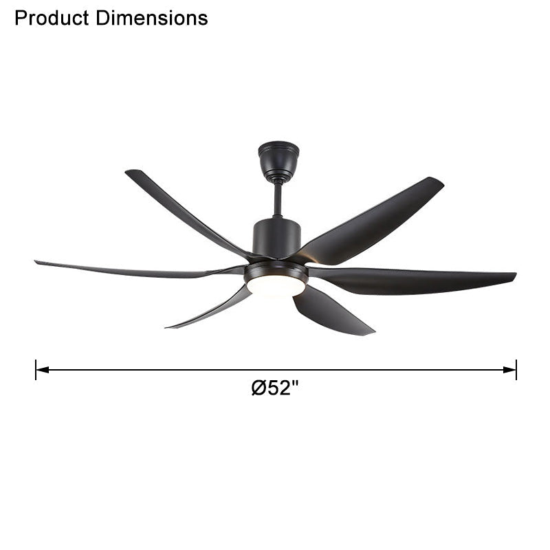 WOW 5 Black Blade Large Ceiling Fan Lamp-wow5042