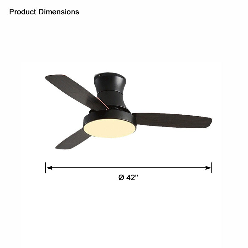 WOW Black Low Profile Ceiling Fan Lamp-wow5053