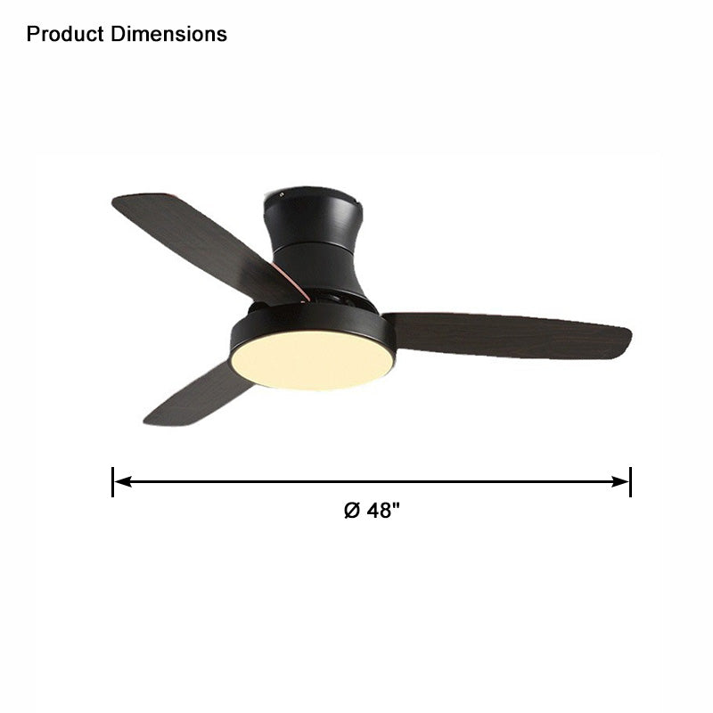 WOW Black Low Profile Ceiling Fan Lamp-wow5053
