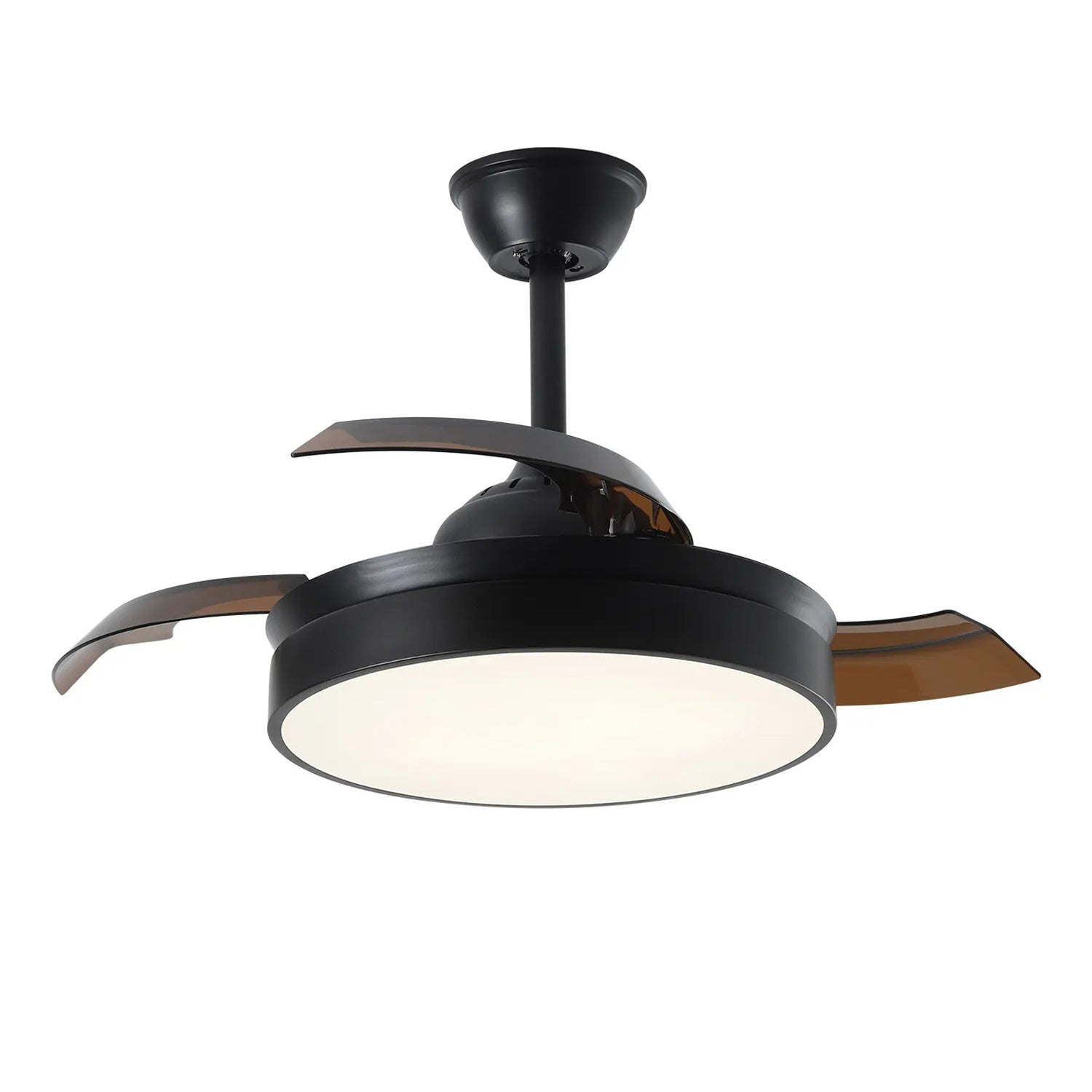 WOW Black Retractable Ceiling Fan Lamp-wow5059