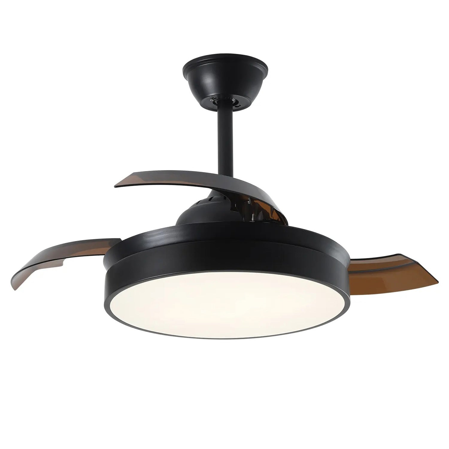 WOW Black Retractable Ceiling Fan Lamp-wow5059