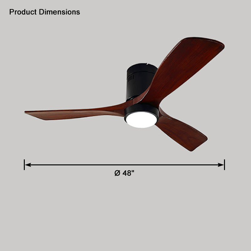 WOW Mid-century Modern Hugger Ceiling Fan Lamp-wow5067