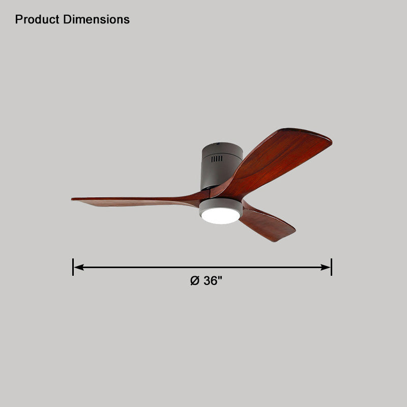 WOW Mid-century Modern Hugger Ceiling Fan Lamp-wow5067