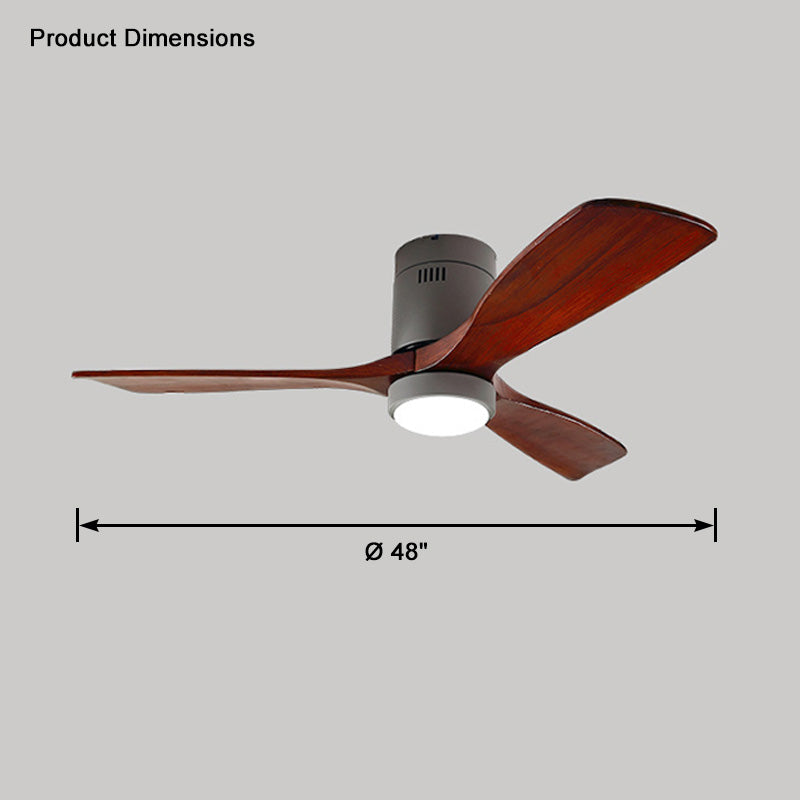 WOW Mid-century Modern Hugger Ceiling Fan Lamp-wow5067