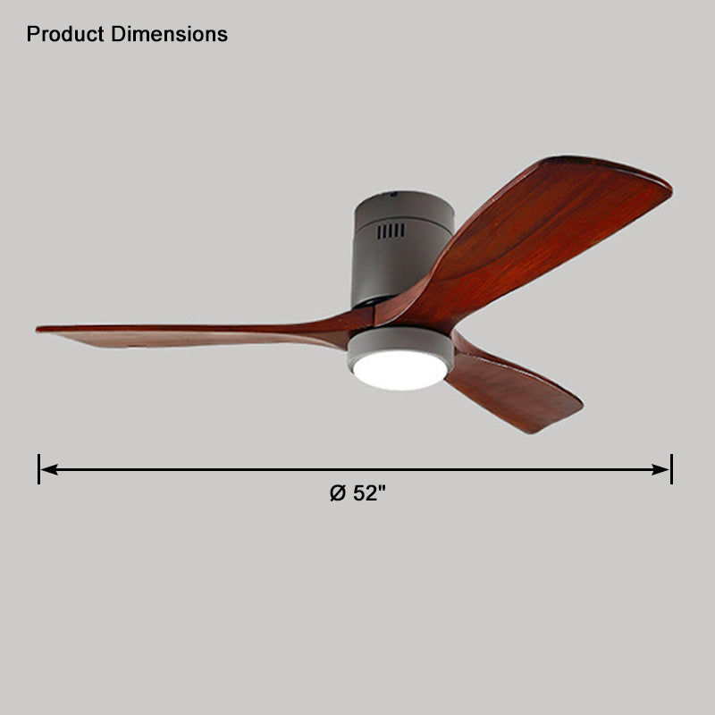 WOW Mid-century Modern Hugger Ceiling Fan Lamp-wow5067