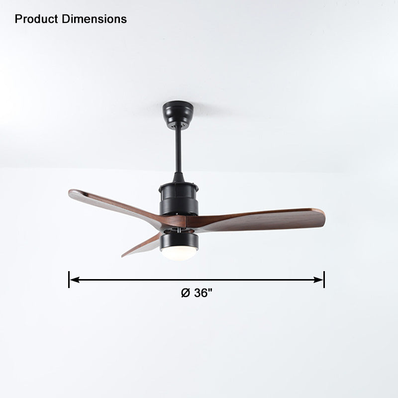 WOW 3 Blade Black Ceiling Fan Lamp-wow5075