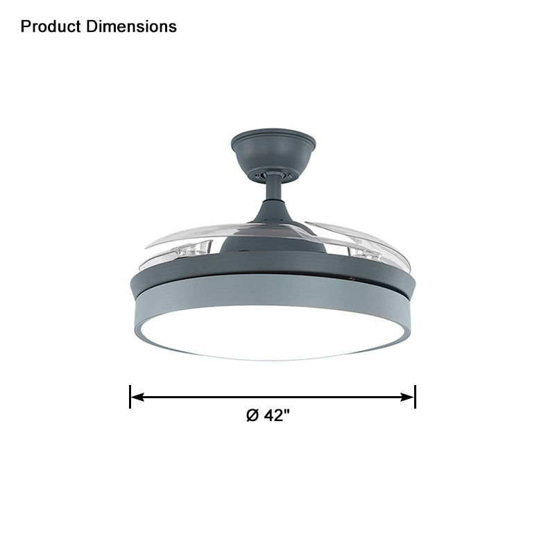 WOW Retractable Ceiling Fan Lamp-wow5078