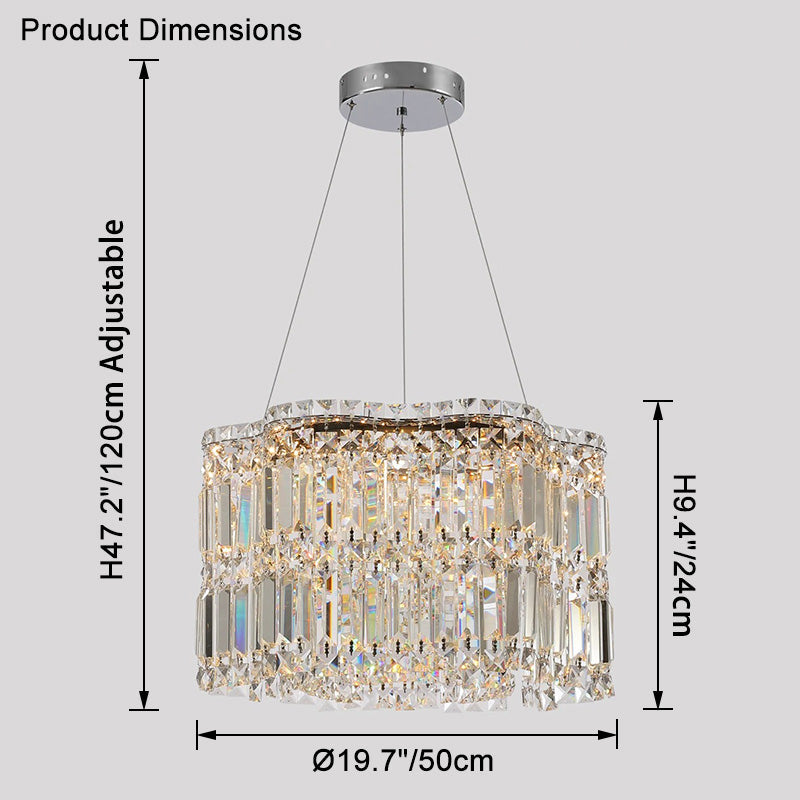 WOW Flower Chrome Crystal Chandelier-wow2405