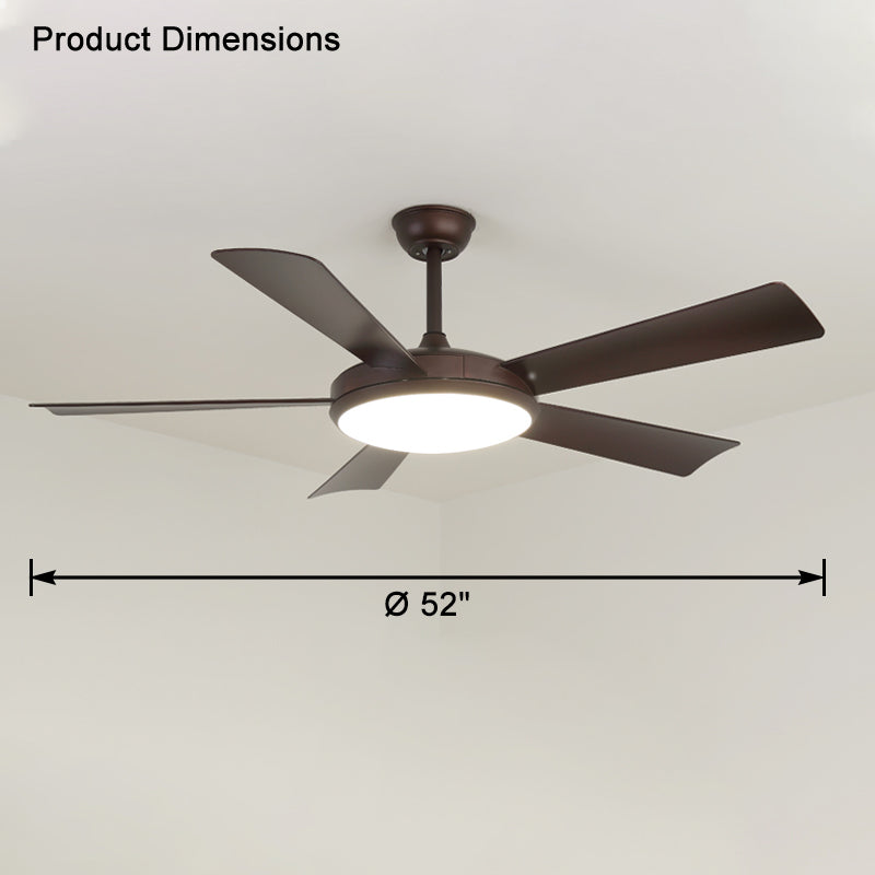WOW 5 Blade Mid Century Modern Ceiling Fan Lamp-wow5113