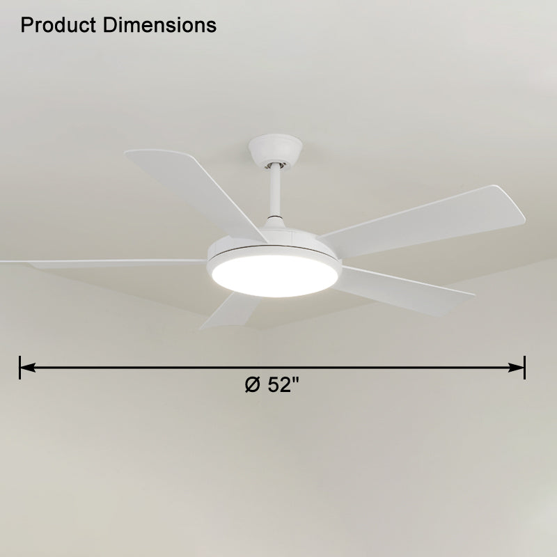 WOW 5 Blade Mid Century Modern Ceiling Fan Lamp-wow5113