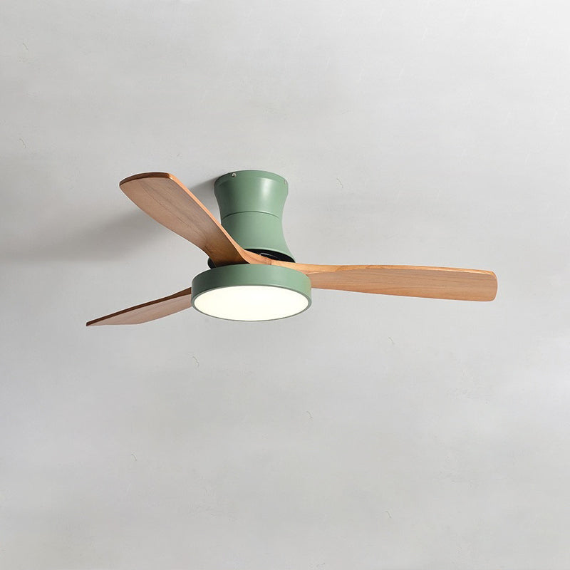 WOW 3 Wood Blade Hugger Ceiling Fan Lamp-wow5120