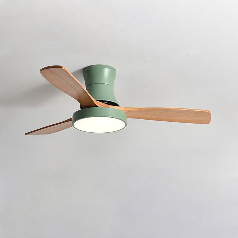 WOW 3 Wood Blade Hugger Ceiling Fan Lamp-wow5120