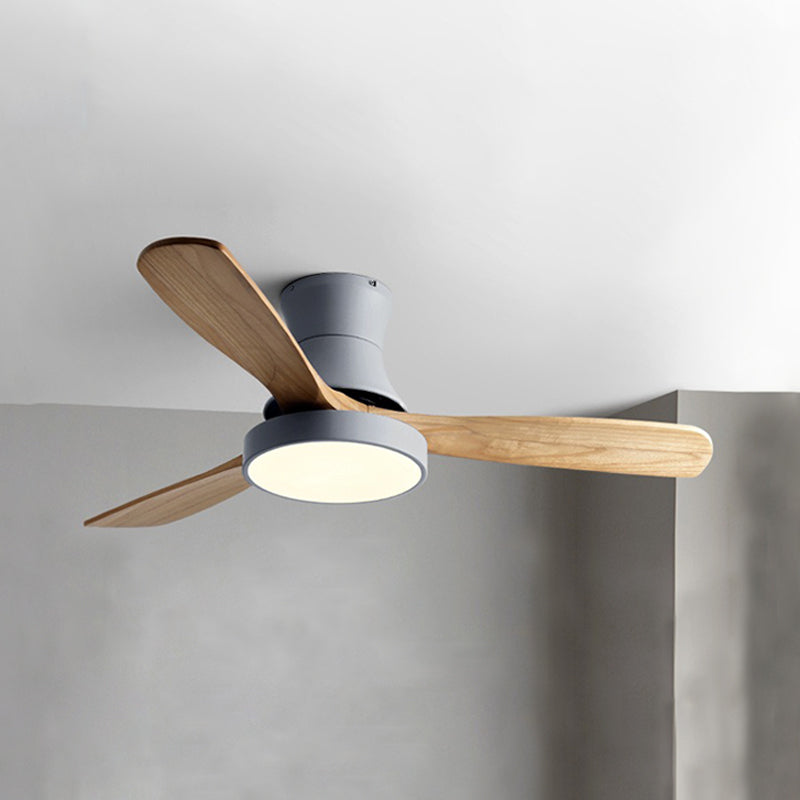 WOW 3 Wood Blade Hugger Ceiling Fan Lamp-wow5120