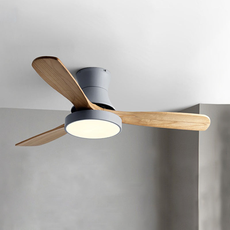 WOW 3 Wood Blade Hugger Ceiling Fan Lamp-wow5120