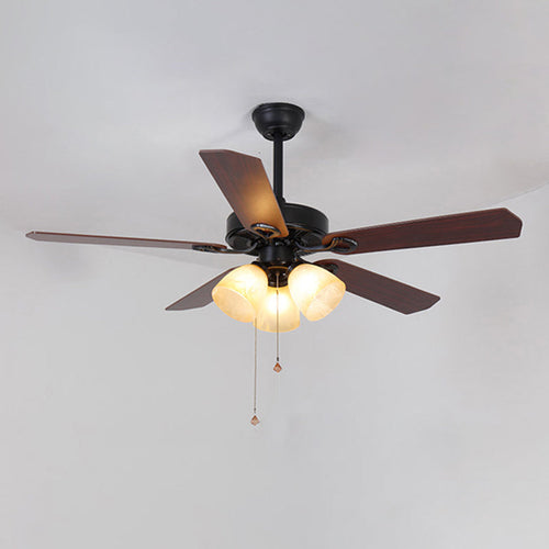 WOW Vintage Glass Ceiling Fan Chandelier-wow5121