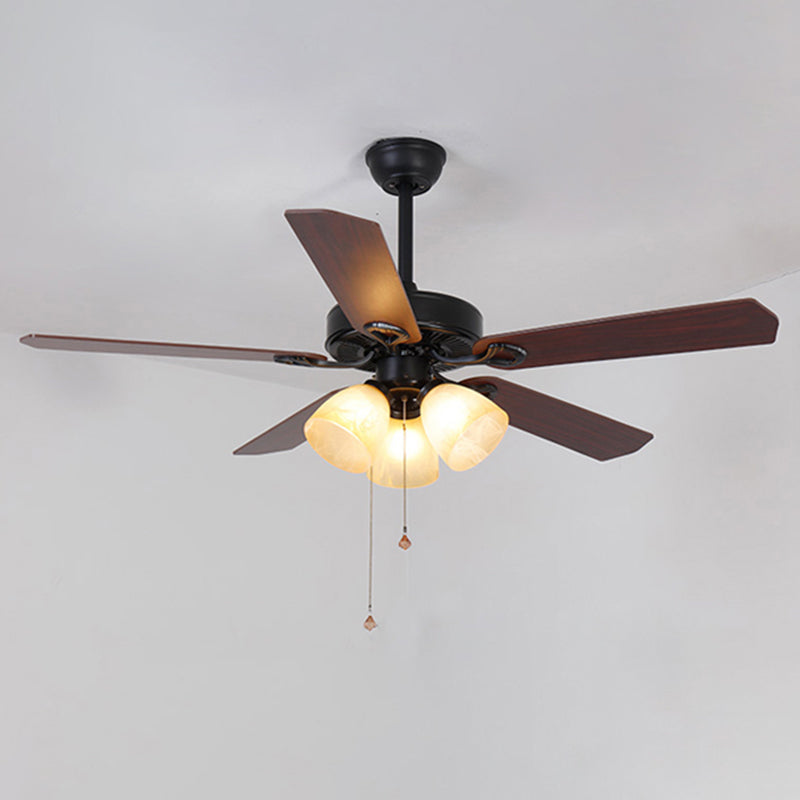 WOW Vintage Glass Ceiling Fan Chandelier-wow5121