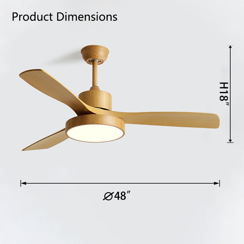 WOW 3 Blade Modern Ceiling Fan Lamp-wow5123