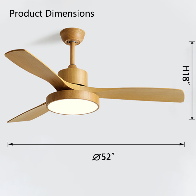 WOW 3 Blade Modern Ceiling Fan Lamp-wow5123