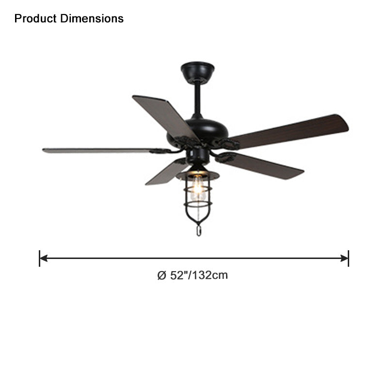 WOW 52in Industrial Ceiling Fan Lamp-wow5070