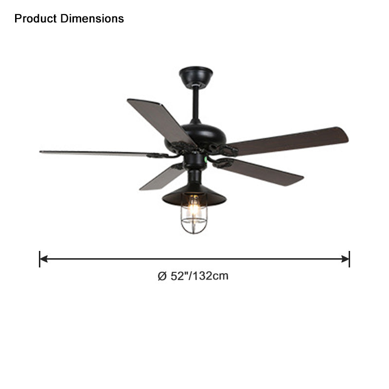 WOW 52in Industrial Ceiling Fan Lamp-wow5070