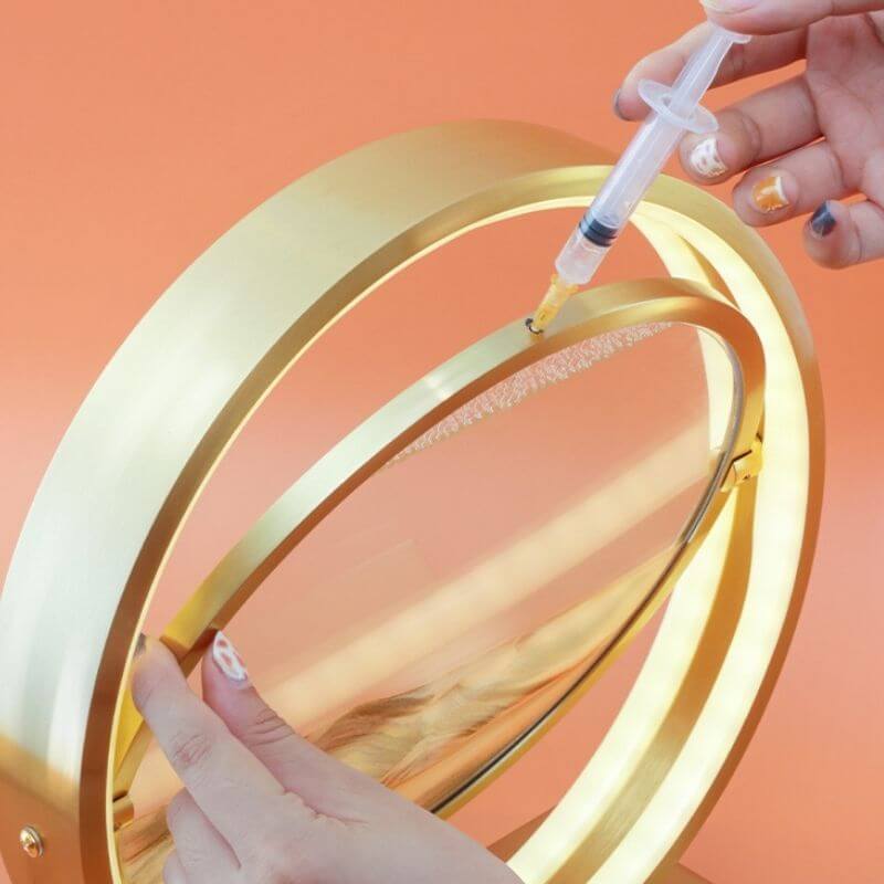 Creative 360° Rotating Quicksand Painting Table Lamp